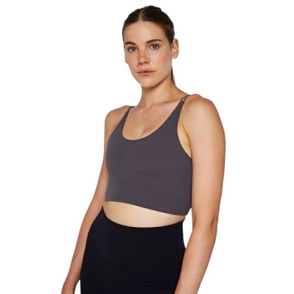 NWT Four Laps ‘Poise’ Longline Sports Bra in Graphite Size M - Picture 2 of 10